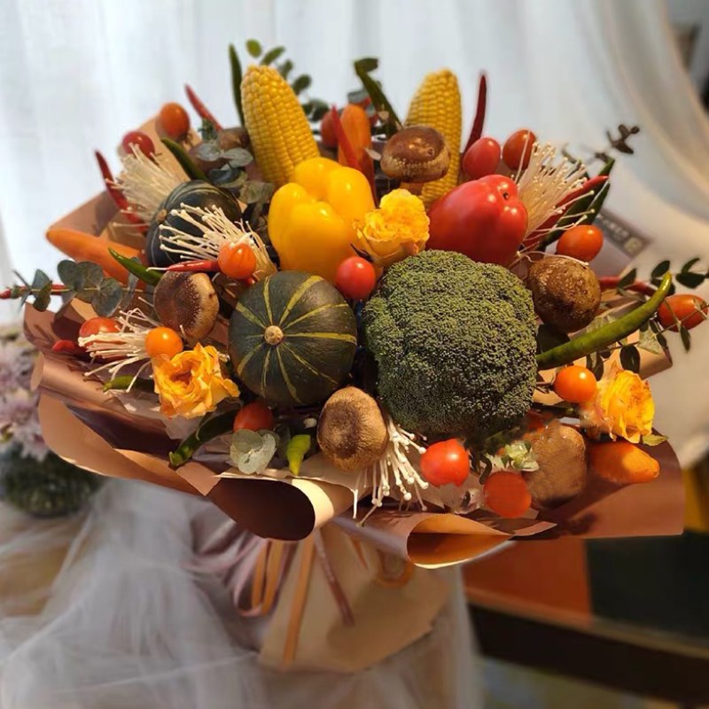 水果花束同城速递生日车厘子蔬菜橙子榴莲创意鲜花速递同城