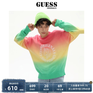 GUESS Originals  X IRENEISGOOD 款情侣款彩虹渐变圆领毛衣