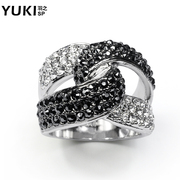 YUKI index finger ring jewelry man ring night club Korea 18K gold plated forever exaggerated tides character original idea