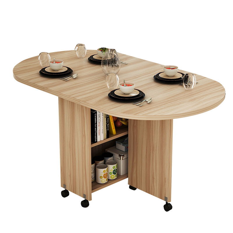 【最新折扣价148元】折叠餐桌宜家用小户型长方形简约易多功能可伸缩