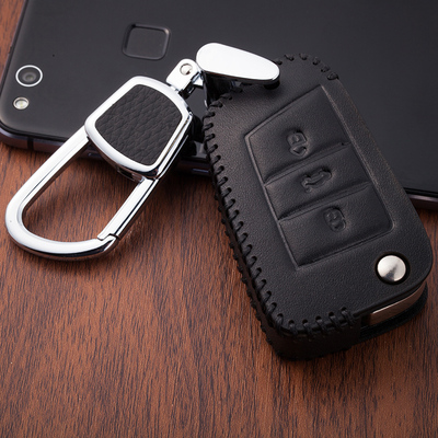 大众凌渡钥匙包一键启动真皮汽车钥匙套专用折叠遥控钥匙皮套牛皮