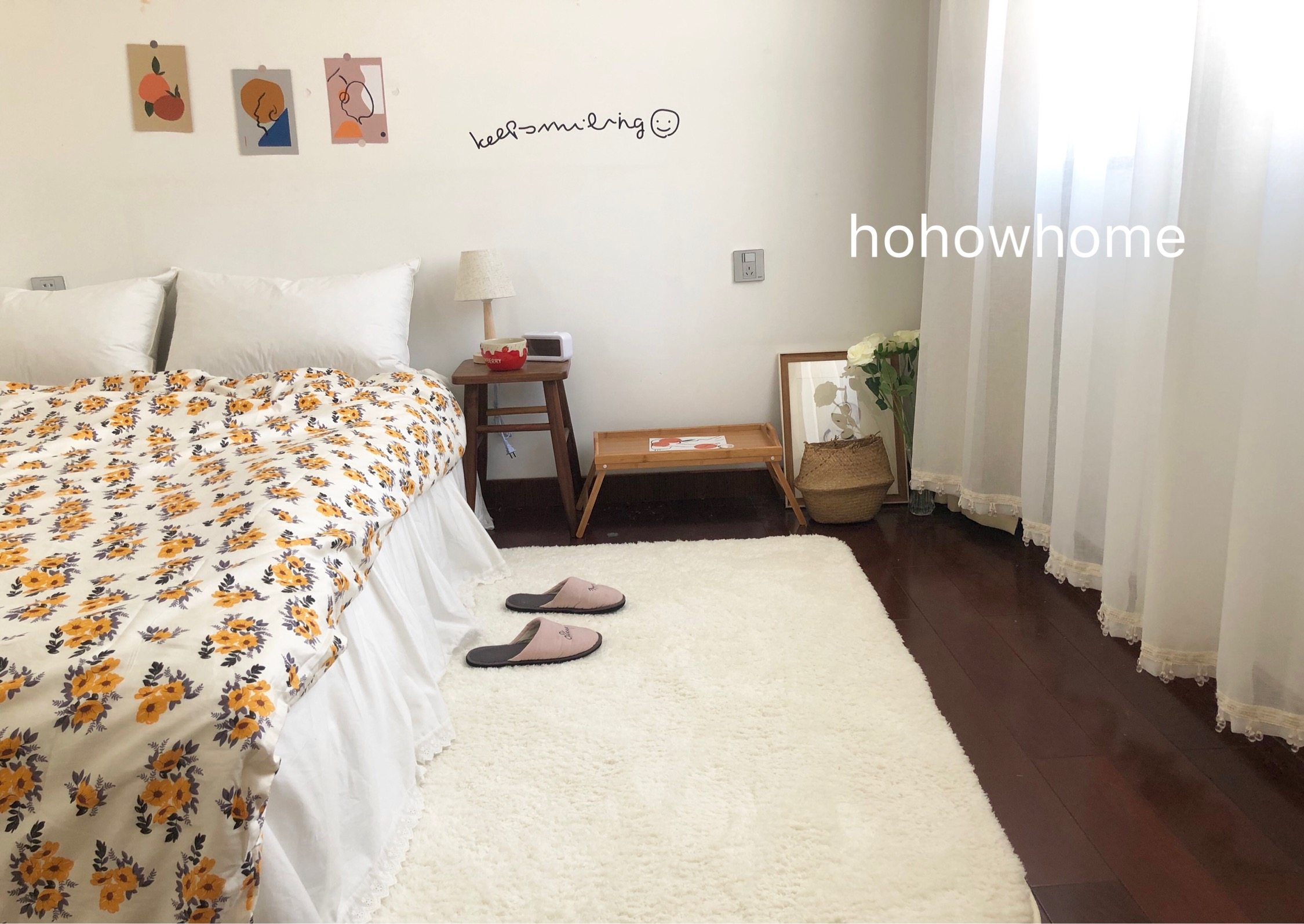 地垫卧室 床边 可爱