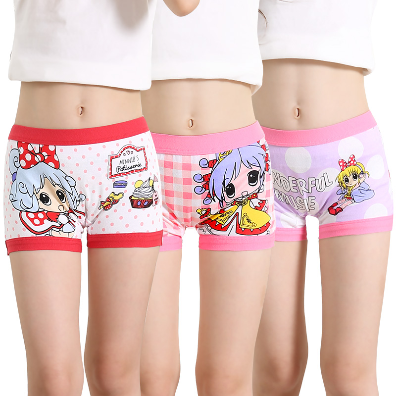 女童内裤纯棉四角6儿童内裤8平角10中大童12岁小女孩小学生短裤头