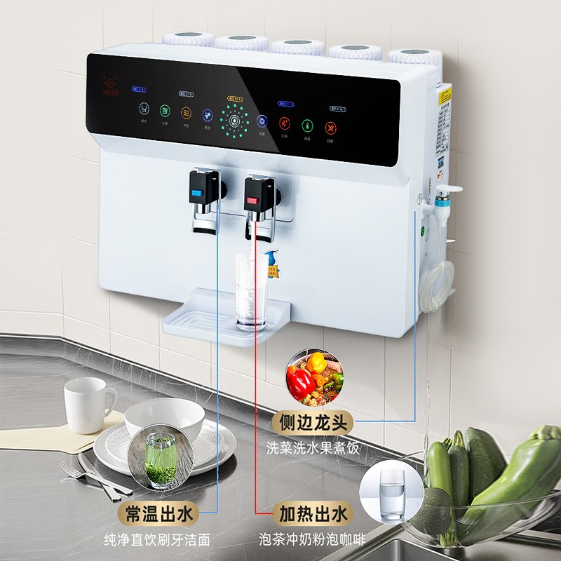长城净水器家用直饮加热一体机壁挂台式ro反渗透过滤芯饮水纯水机