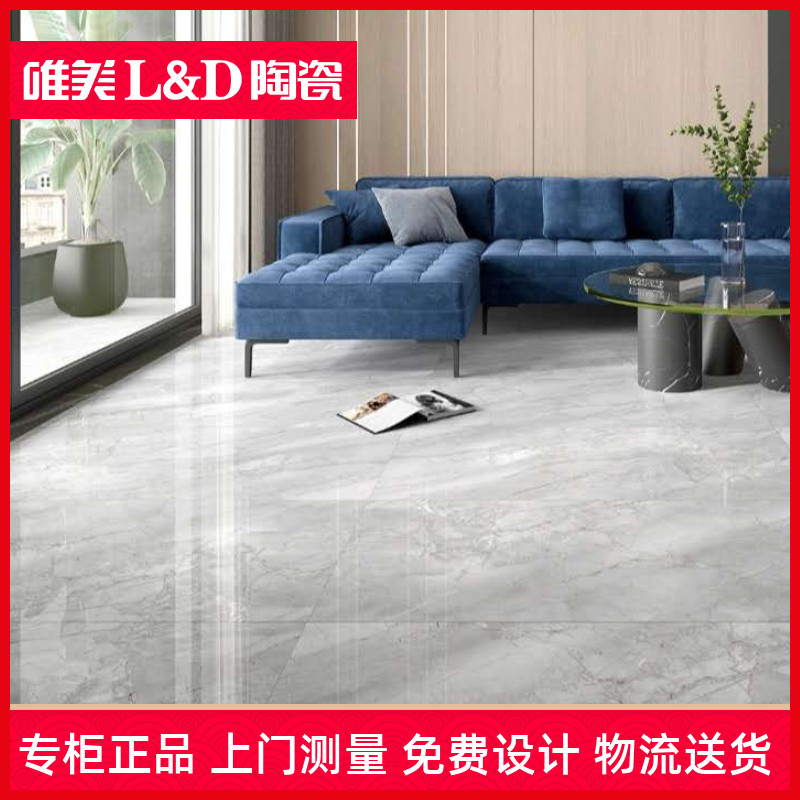 唯美ld瓷砖全抛釉客厅卫生间墙地砖北极灰lsc9670as