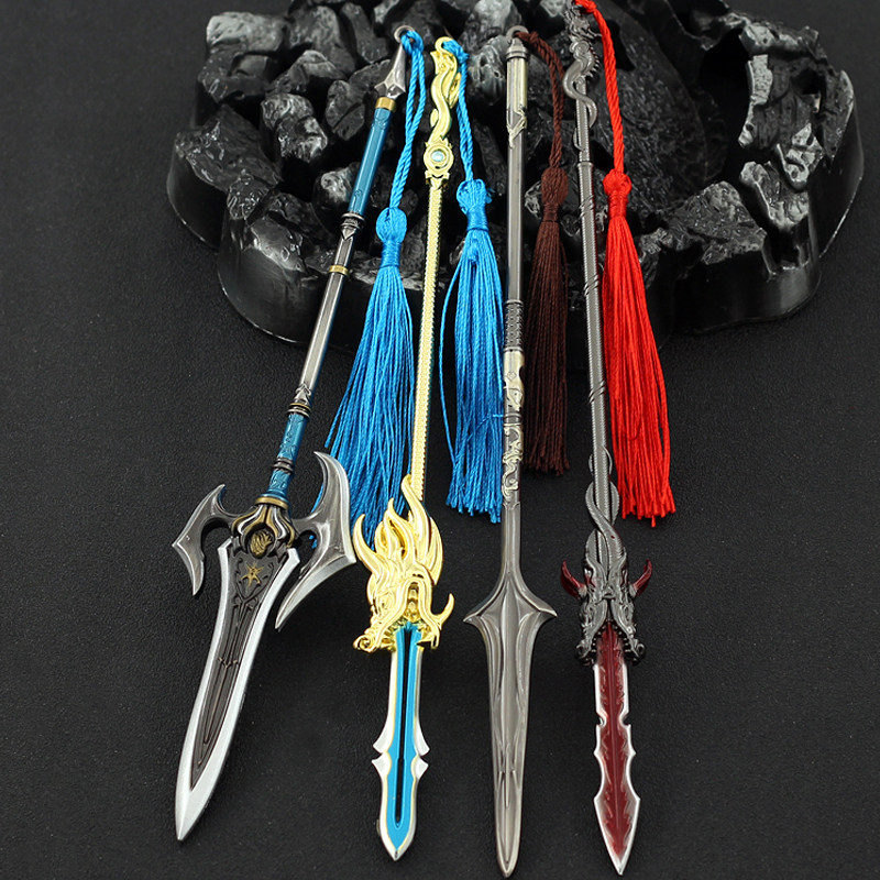 雪鹰领主兵器黑龙枪飞雪枪盘龙枪手办火云枪武器动漫金属模型摆件