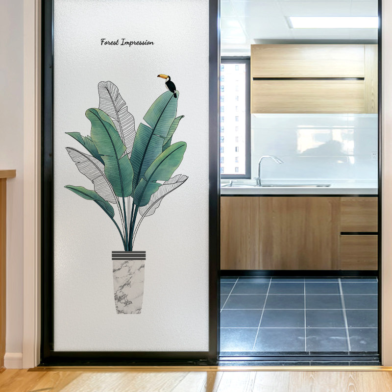 嘉倪家居旗舰店的优惠券大全—玻璃贴纸透光不透明磨砂厨房门贴纸窗户