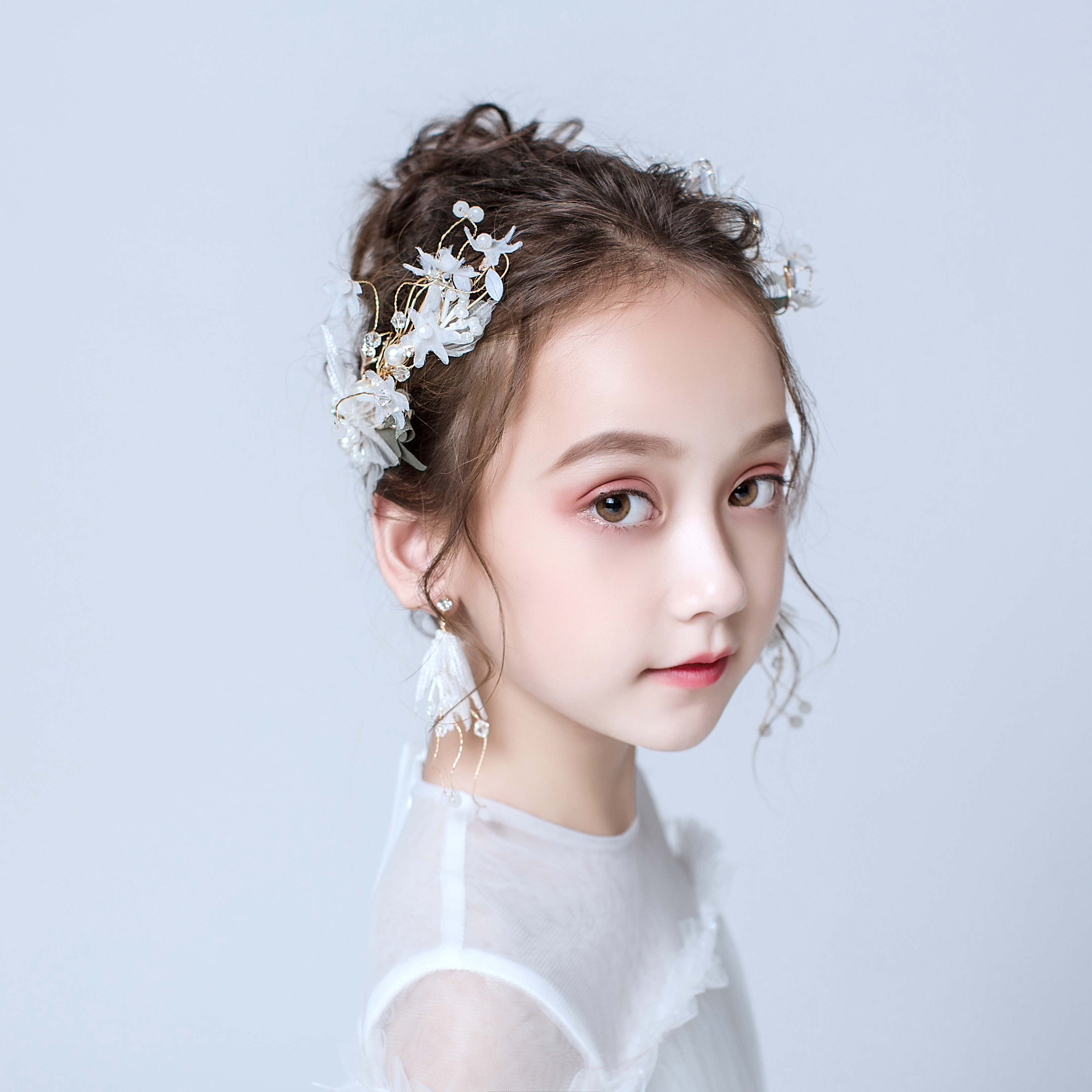 儿童花环头饰女童发夹小女孩花朵公主森女系韩国花童头花演出饰品