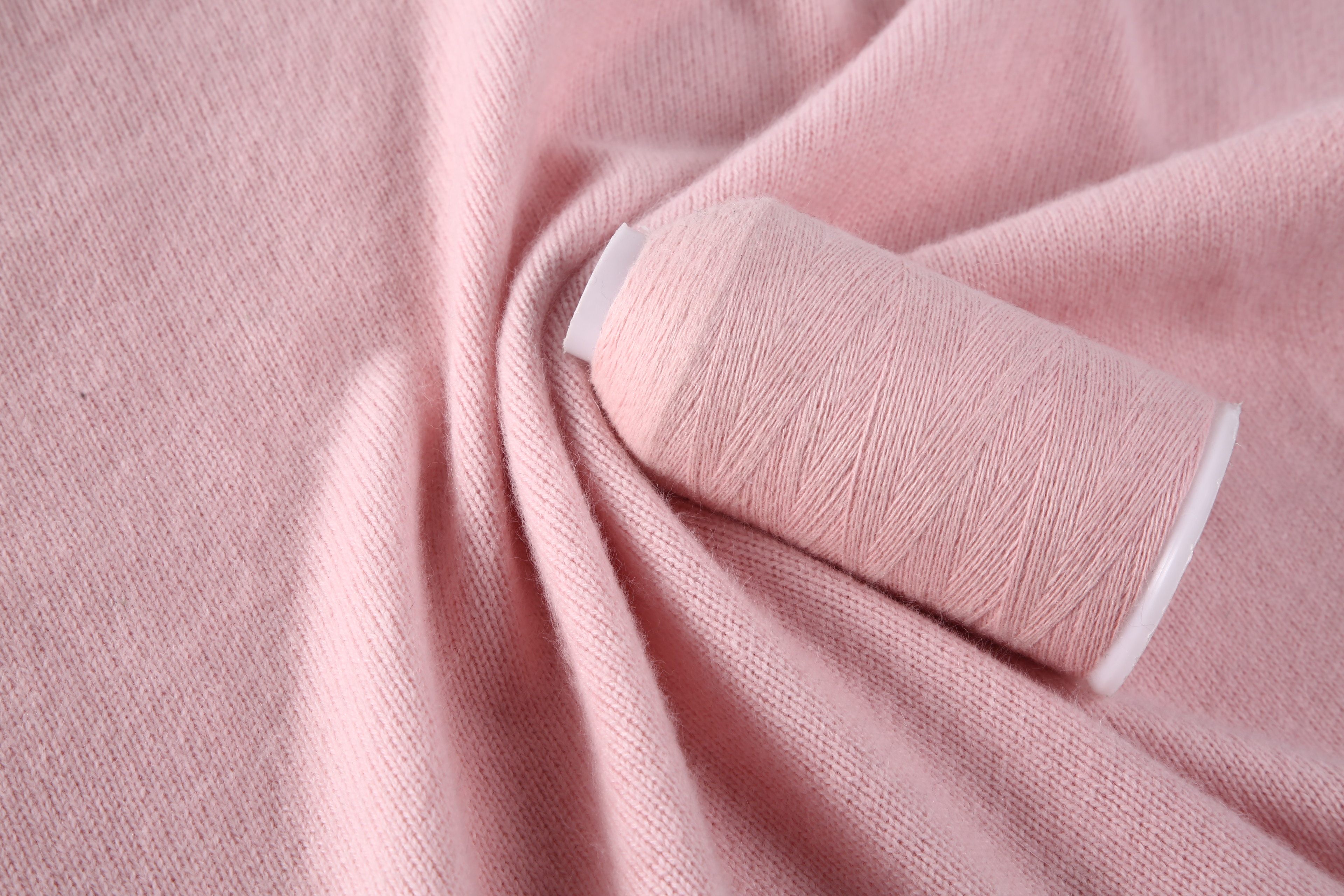 粉色羊绒毛线机织手编毛线