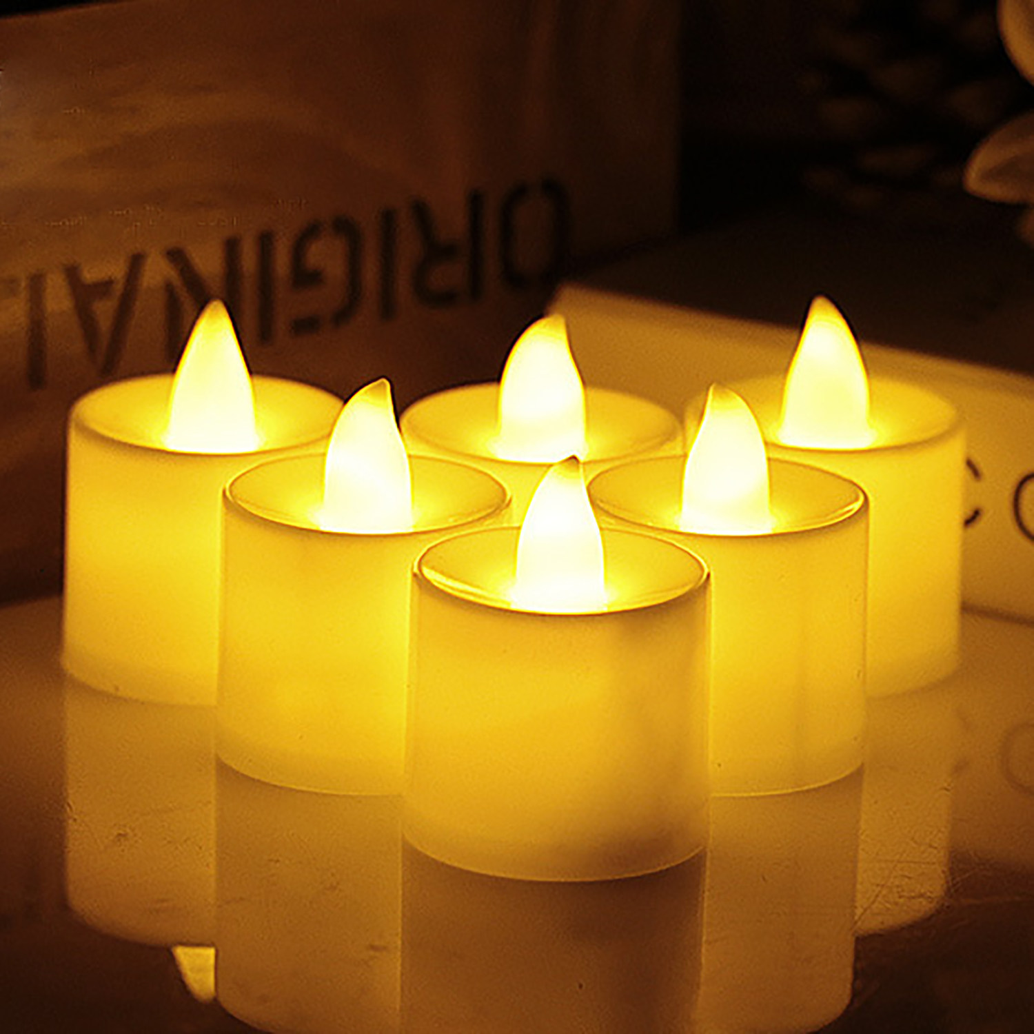 仿真小蜡烛发光led电子灯表白装饰浪漫创意求婚场景布置生日道具