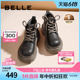 百丽马丁靴女靴2023冬季新款靴子女大头鞋加绒厚底短靴B1621DD3