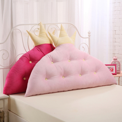 韩式公主房软包抱枕艾米小皇冠床上靠垫 全纯棉床头大靠背 可拆洗