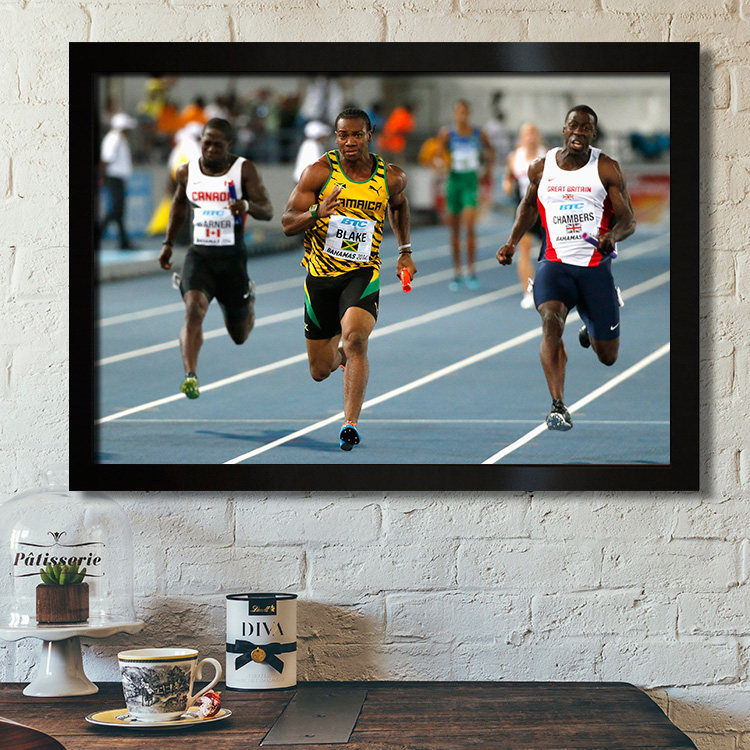 布雷克海报短跑百米赛跑田径运动员房间墙贴宿舍壁纸寝室装饰挂画