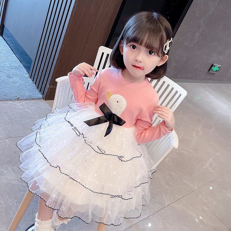 蛋糕裙长袖春秋女宝宝长袖公主裙儿童蓬蓬裙子洋气小童春童装优惠券