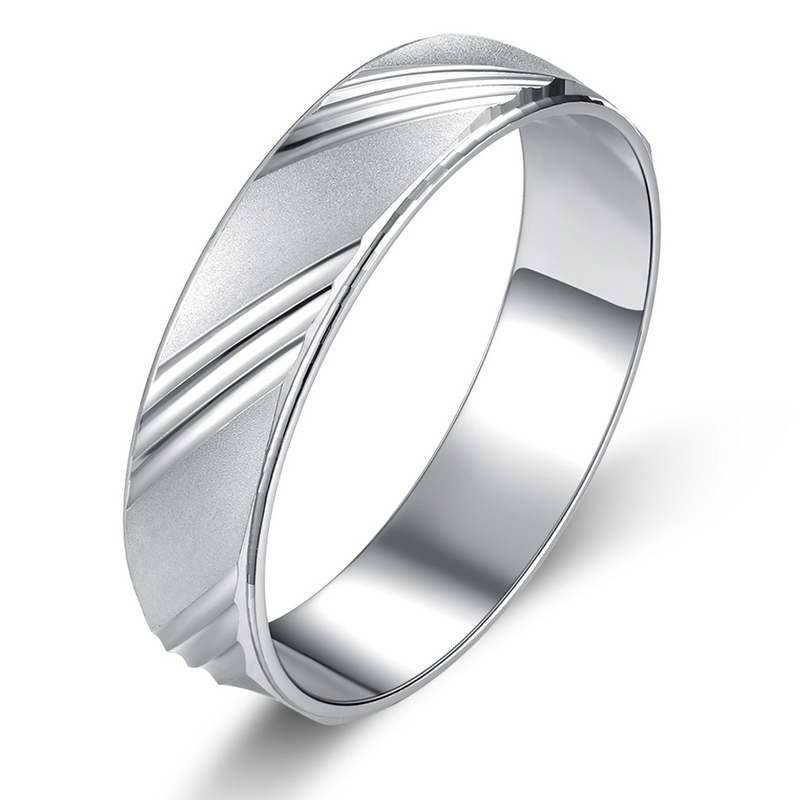 戒指男纯银单身白金男士优惠专场