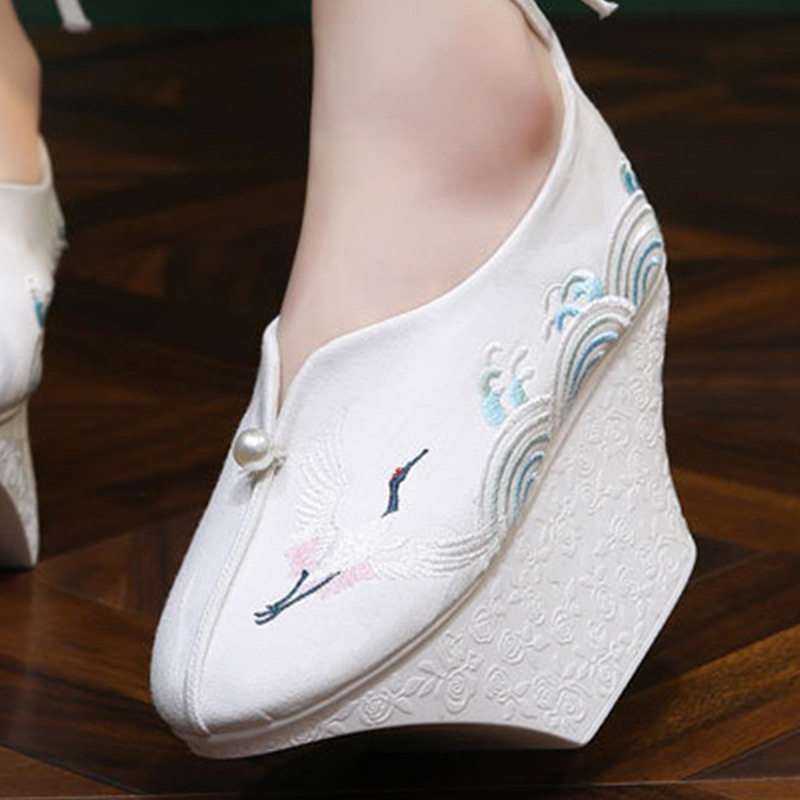 古代清朝宫廷花盆底鞋女甄嬛传格格元宝底鞋延禧攻略厚底汉服鞋子