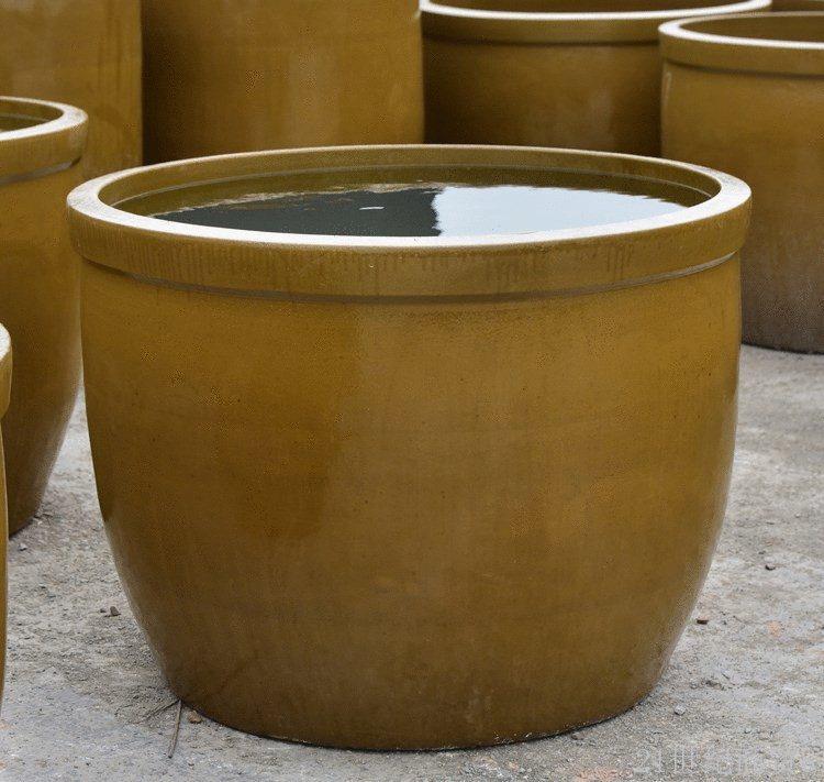 迷你小土陶大水缸陶瓷大号家用粗陶地缸清仓大储水罐老式大水缸罐