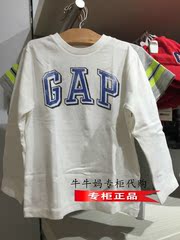 GAP正品专柜代购儿童T恤332119男幼童时尚新款徽标印花长袖上衣