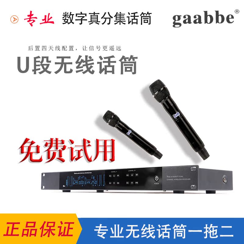 一拖二无线话筒真分集U段家用会议KTV舞台卡拉ok演出婚庆麦克风|ruв категории видео электрических приборов, микрофон/микрофон - от Buy2taobao.com для оказания профессиональной услуги покупки агента Taobao