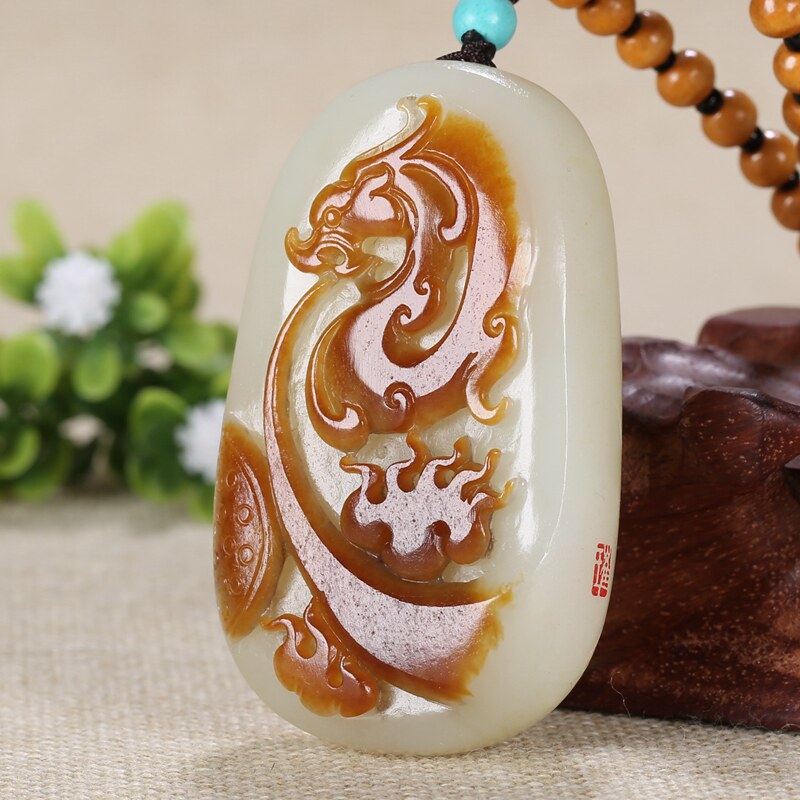 玉石雕刻师崔哲豪设计作品和田玉【龙行天下】挂件112.900g