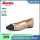 Bata春季商场新款小香风羊皮女包头凉鞋AFY16AK3