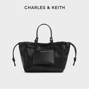 CHARLES&KEITH24春新品CK2-30671602柔软大容量托特包牛仔手提包