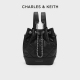 【618同价】CHARLES&KEITH新品CK2-10701506绗缝菱格链条水桶包