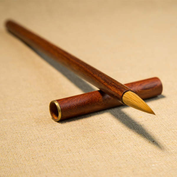 工艺美术大师佘征军制宣笔 纯狼毫大中小楷毛笔抄心经书法笔