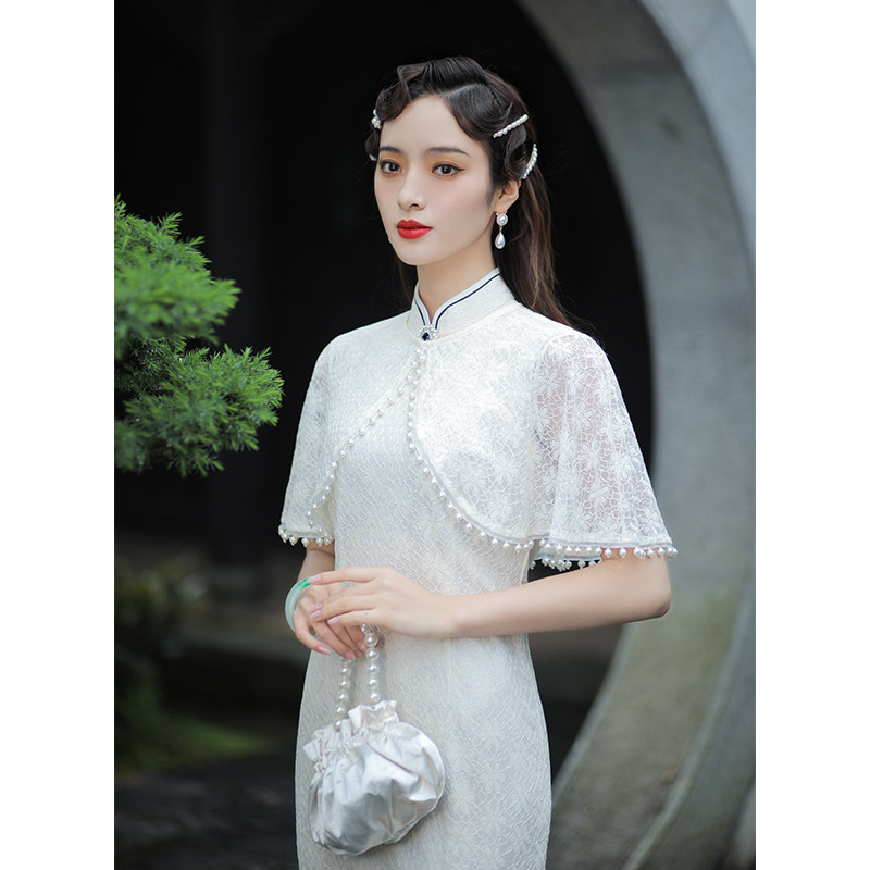 司藤同款改良旗袍2021年新款年轻气质优雅老上海名媛少女小洋装夏