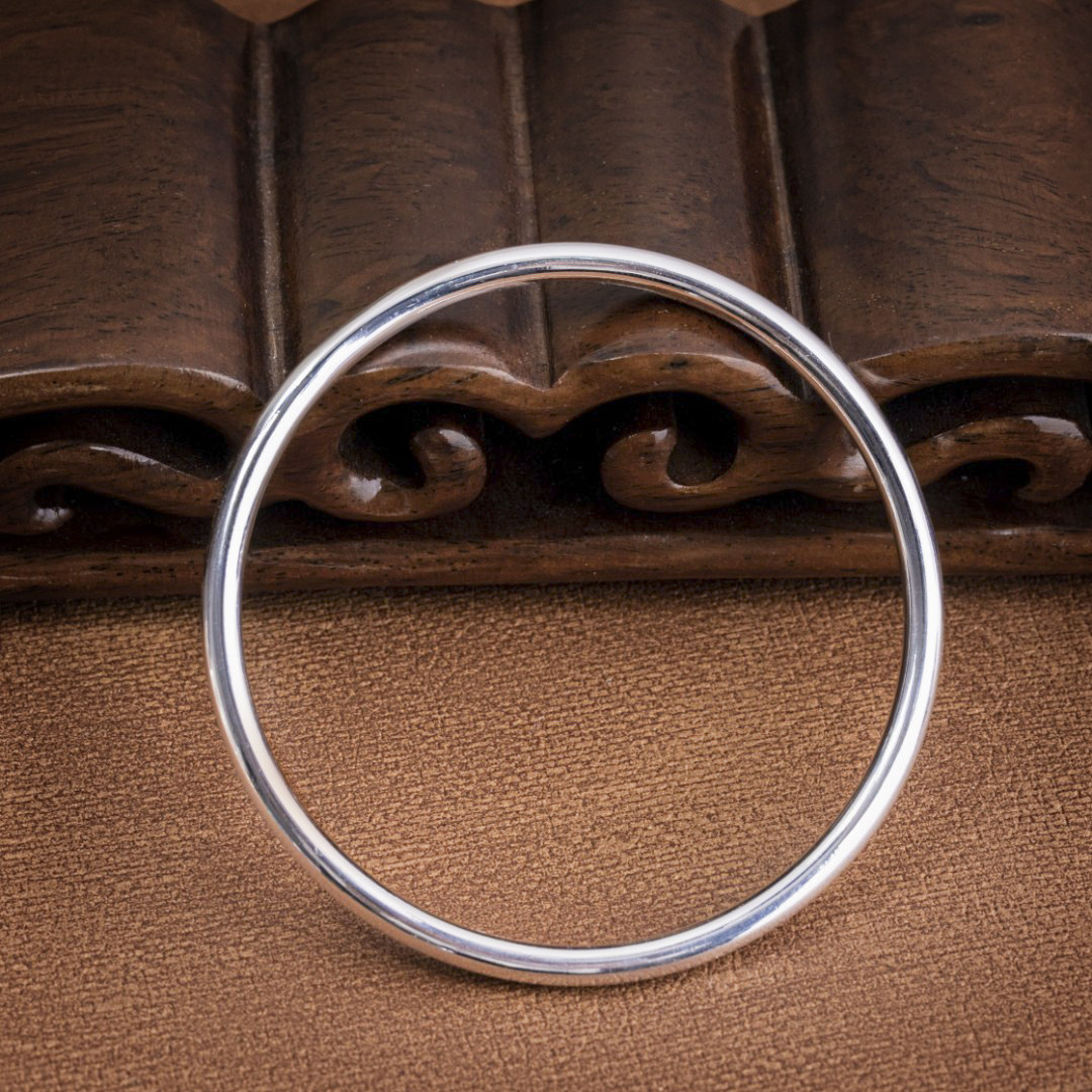 艺银格 足银手镯20g 闭口亮面光圈银手镯-经典传承素圈高级百搭