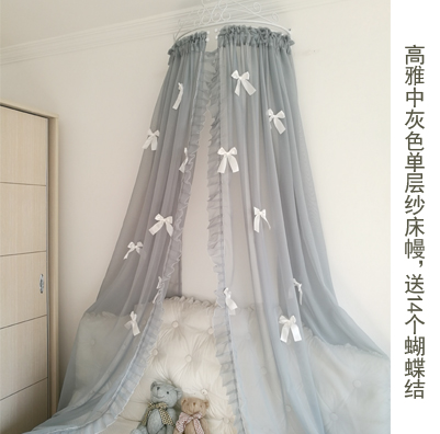 欧式宫廷韩式田园公主女孩成人卧室床幔装饰纱幔（床幔架另外拍
