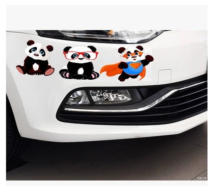 汽车油箱盖贴纸创意个性小熊搞笑装饰车贴3d立体油箱贴可爱防水晒