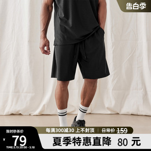 BD健美站夏季新款直筒黑色短裤男简约篮球训练运动短裤男宽松