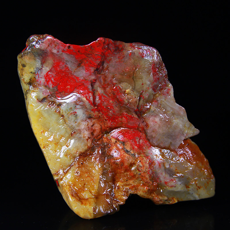 田黄鸡血原石 重126克 血色鲜艳