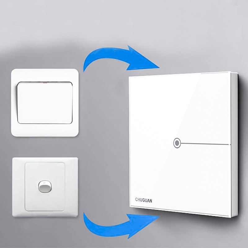 无线遥控开关面板免布线220v智能无源家用灯具双控开关随意贴