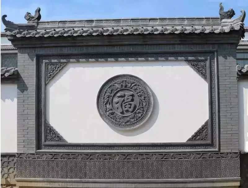 定制仿古雕刻四合院浮雕挂件照壁