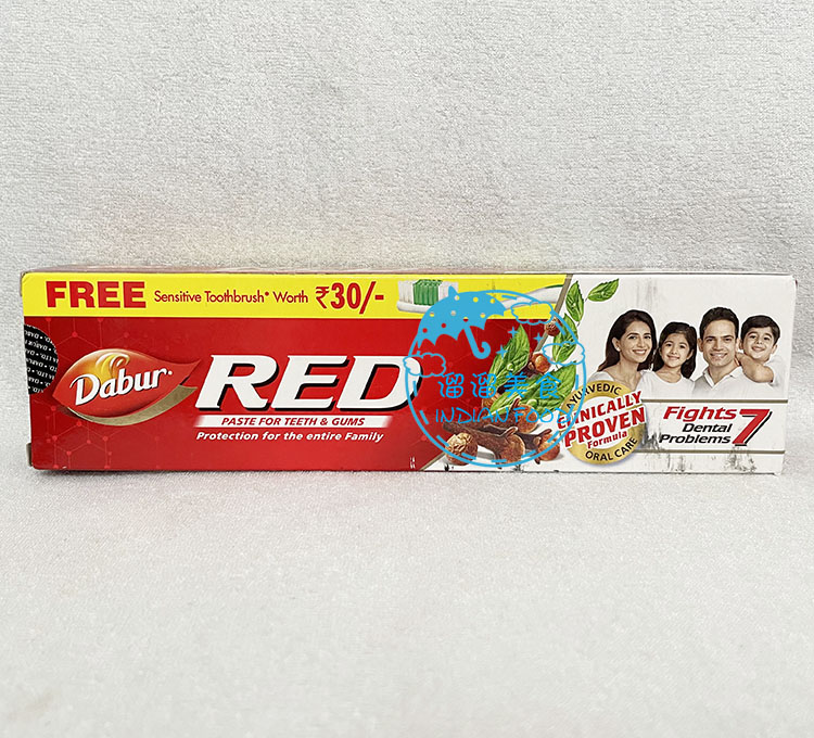 INDIAN 印度Dabur RED阿育吠陀牙膏丁香薄荷植物 TOOTHPASTE 200g