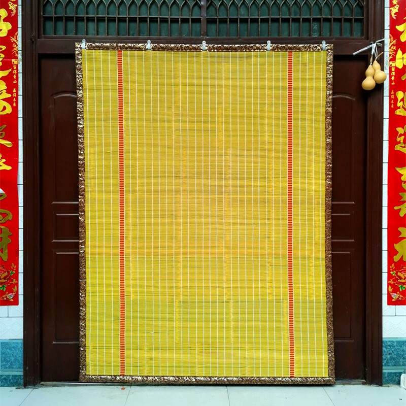 耐风吹日晒的双层包边竹门帘夏季防蚊家用农村大门口室外用竹帘子