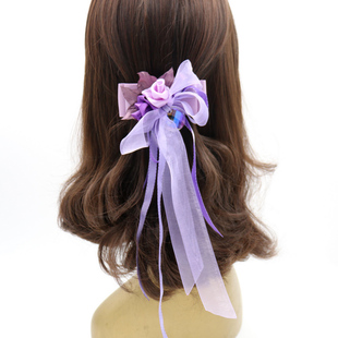 少女心爆棚的礼物头绳长飘带发饰十八岁生日礼物女生成人礼紫头饰
