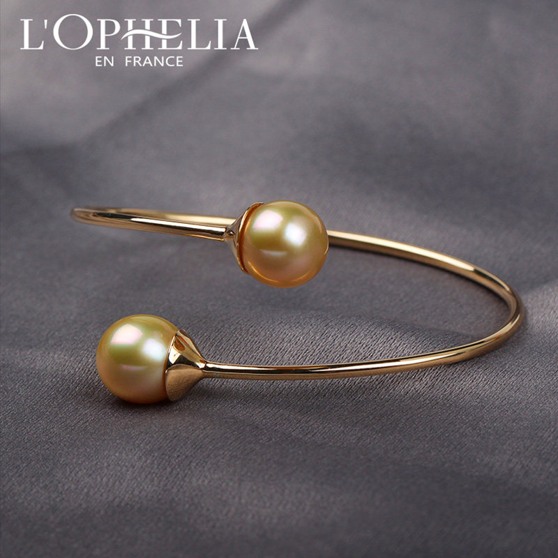 lophelia南洋海水金珍珠手链手镯18k金正圆送妈妈老婆爱的礼物