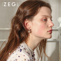ZEGL巴洛克耳钉女气质法式高级感耳环2022新款潮耳坠港风复古耳饰