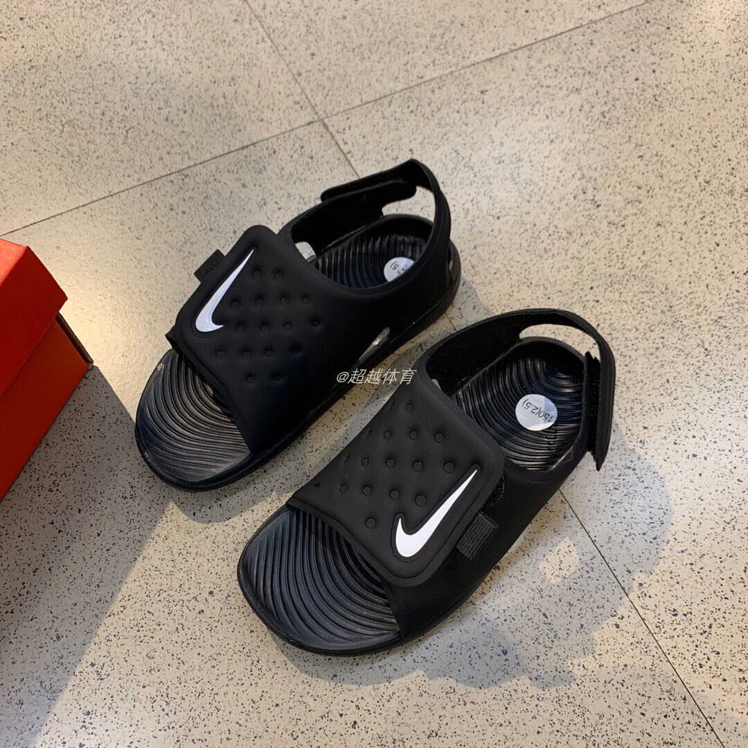 耐克nikeadjust5魔术贴忍者儿童飞机头拖鞋凉鞋aj9076db9566