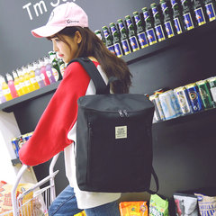 新款韩版街头潮流大容量水桶双肩包女式旅行背包学院风女学生书包