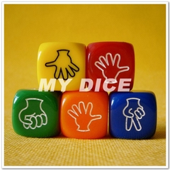 【MY DICE】20mm包剪锤色子猜拳骰子分歧终端利器 石头剪刀布色仔