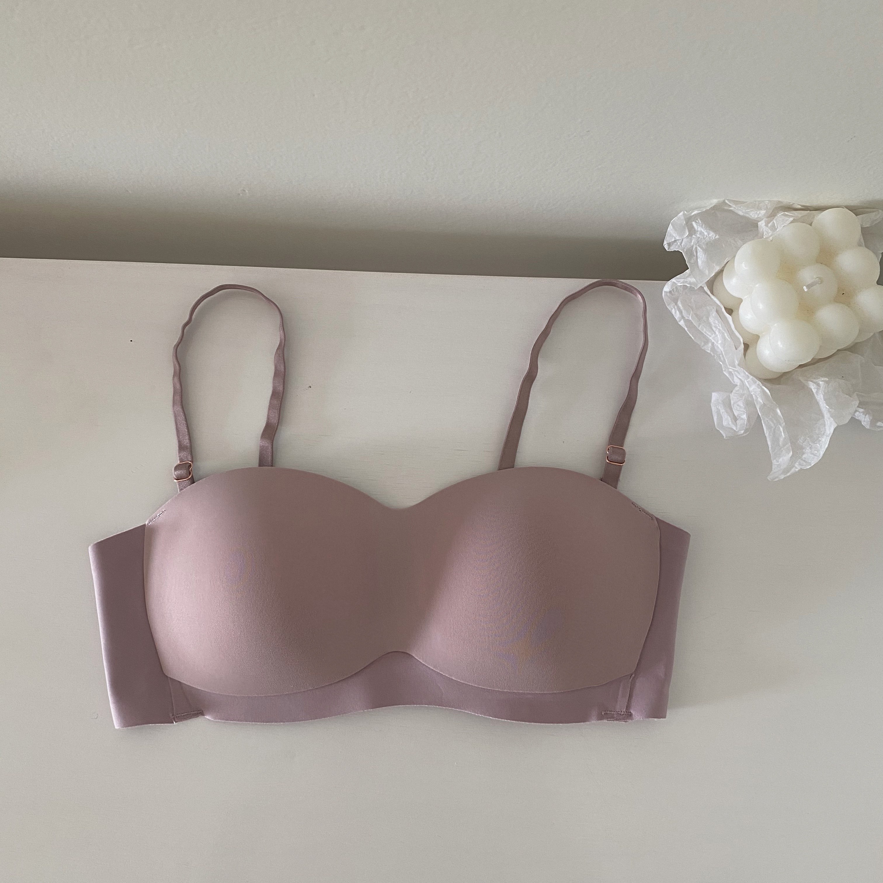 控3实价实拍学生小胸无痕内衣女抹胸胸罩背心式无钢圈文胸