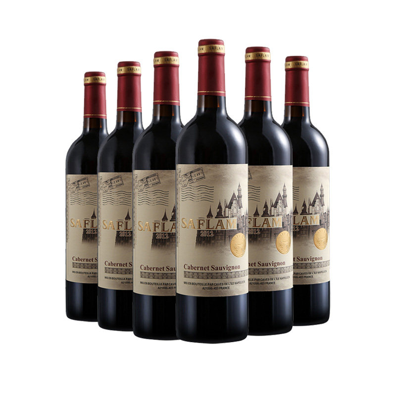 西夫拉姆igp赤霞珠干红葡萄酒法国原瓶进口红酒2012人工采摘13度