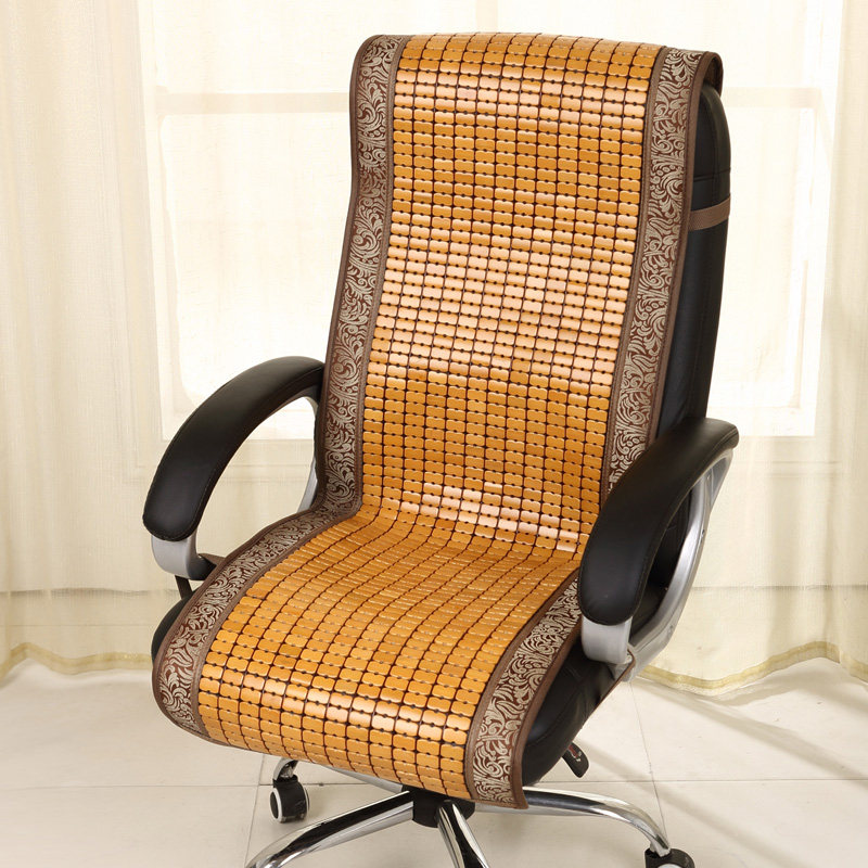 六叶草 夏季麻将凉席带靠背椅垫夏天竹坐垫防滑办公老板椅子座垫