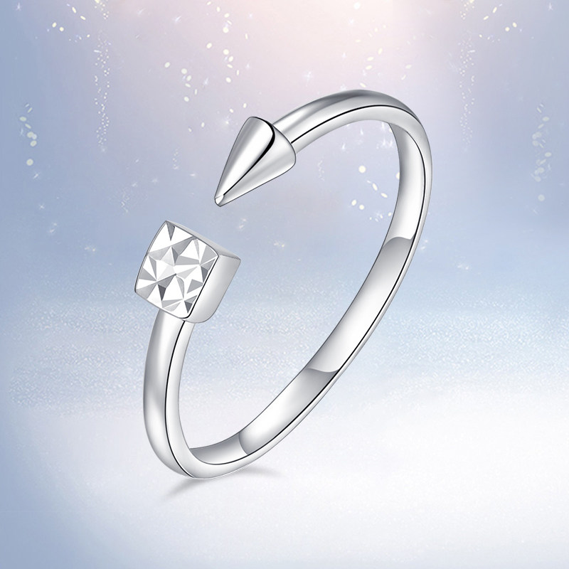 【中国黄金官方店】pt950铂金一心一意白金戒指新款白金虎年