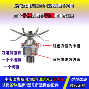 奥诺斯商用豆浆机配件破壁料理机通用刀俎搅拌刀片轴承刀头配件