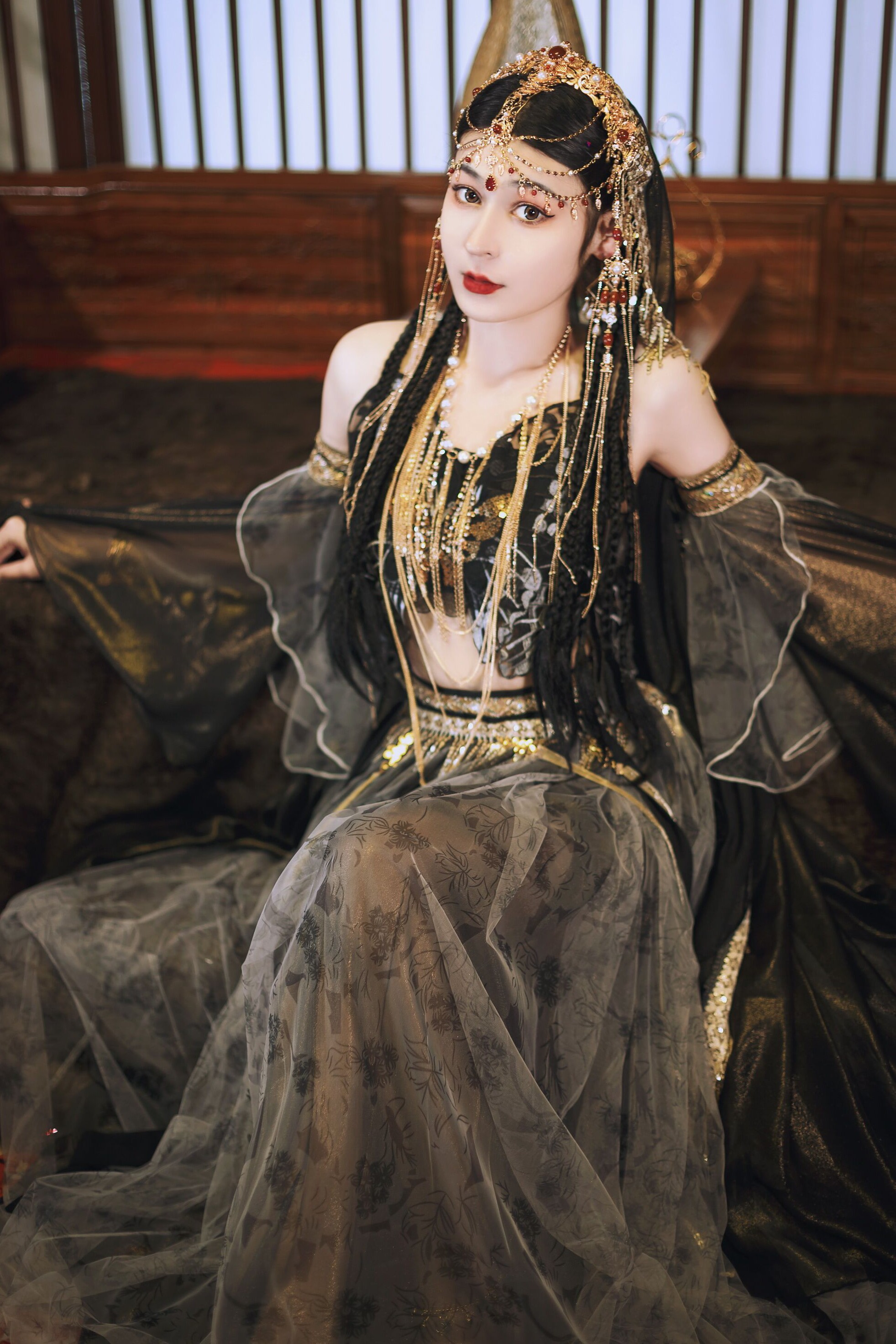 【汉锦记】出租黑色西域舞姬 异域风情 摄影创作服装